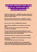 ABQAURP BUNDLED EXAMS WITH ALL QUESTIONS AND VERIFIED ANSWERS 2024-2025