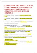 CBP 520 FINAL 2024 NEWEST ACTUAL EXAM COMPLETE QUESTIONS AND CORRECT DETAILED ANSWERS &lpar;VERIFIED ANSWERS&rpar; ALREADY GRADED A&plus;