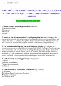 FUNDAMENTALS OF NURSING EXAMS NEWEST UPDATES ALL BUNDLED HERE WITH MULTIPLE CORRECTLY ANSWERED QUESTIONS   &vert;HAS RATIONALES & FEEDBACKS&comma;   ENLIGHTENER&excl;&excl;&excl;&excl;