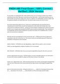 FNDH 400 Final Exam  100&percnt; Correct  Verified  2024 Version