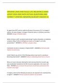 VIRGINIA LAWS AND RULES-LIFE INSURANCE EXAM  LATEST 2024-2025 WITH ACTUAL QUESTIONS AND  CORRECT VERIFIED ANSWERS&sol;ALREADY GRADED A&plus;