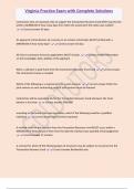 Virginia Practice Exam with Complete Solutions