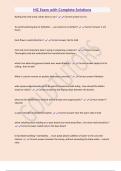 HIC Exam with Complete Solutions 