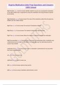 Virginia Medication Aide Prep Questions and Answers  100&percnt; Solved