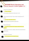 BSM600 Week 4 Questions and  Correct Answers &vert; Latest Update &vert; A&plus;