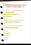 BSM600 Questions and Correct  Answers &vert; Latest Update &vert; A&plus;