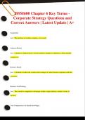 BSM600 Chapter 6 Key Terms - Corporate Strategy Questions and  Correct Answers &vert; Latest Update &vert; A&plus;