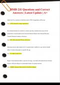 HMD 211 Exams Pack Questions and Correct Answers &vert; Latest Update &vert; A 