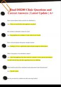 Final DH200 Clinic Questions and  Correct Answers &vert; Latest Update &vert; A&plus;
