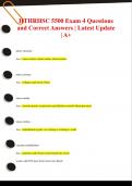 HTHRHSC 5500 Exam 4 Questions  and Correct Answers &vert; Latest Update  &vert; A&plus;