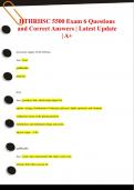 HTHRHSC 5500 Exam 6 Questions  and Correct Answers &vert; Latest Update  &vert; A&plus;