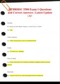 HTHRHSC 5500 Exam 1 Questions  and Correct Answers &vert; Latest Update  &vert; A&plus;