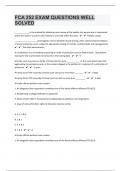 FCA 252 EXAM QUESTIONS WELL SOLVED&vert;23 PAGES &vert;2024
