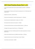 CST Final Practice Exam Part 1 of 2 questions with answers&period; 