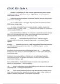 COUC 502- Quiz 1 Questions and answers