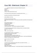Couc 502 - Elderhood&comma; Chapter 13 Questions and answers