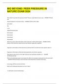 BIO BEYOND&colon; PEER PRESSURE IN NATURE EXAM 2024