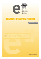 Spaans DELE examen niveau B1 (10 nov 2007)