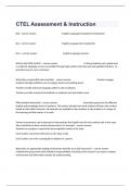 CTEL Assessment & Instruction Practice Guide Questions And Answers All Correct&period;