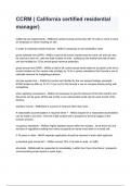 CCRM &lpar; California certified residential manager&rpar; questions and answers graded A&plus; by experts 2024&sol;2025