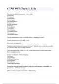 CCRM MST &lpar;Topic 3&comma; 5&comma; 6&rpar; questions and answers graded A&plus; by experts 2024&sol;2025