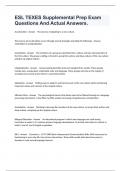 ESL TEXES Supplemental Prep Exam Questions And Actual Answers&period;