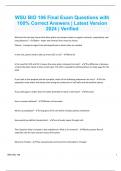 WSU BIO 106 Final Examination Questions with 100&percnt;  Verified Solutions Latest Version 2024  Verified
