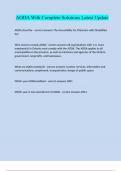 AODA With Complete Solutions Latest Update