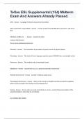 TeXes ESL Supplemental &lpar;154&rpar; Midterm Exam And Answers Already Passed&period;