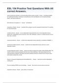 ESL 154 Practice Test Questions With All correct Answers&period;