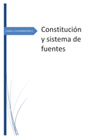 Constitución y sistema de fuentes 