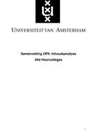 Samenvatting Colleges OPII: Inhoudsanalyse