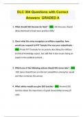 DLC 304 Questions with Correct Answers  GRADED A