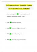 DLC Internet Exam Test With Correct Illustrated Answers 2024&sol;2025
