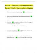 Module 3 Quiz-PHC4101 Questions with Correct Detailed Answers Latest Update