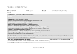 Zorgminor Subgroepsplan rekenen groep 5