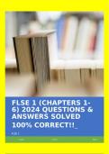 FLSE 1 &lpar;CHAPTERS 1-6&rpar; 2024 QUESTIONS & ANSWERS SOLVED 100&percnt; CORRECT&excl;&excl;