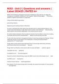 N352 - Unit 2 &vert; Questions and answers &vert; Latest 2024&sol;25 &vert; RATED A&plus;
