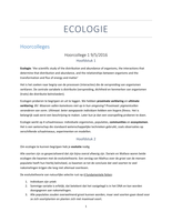 Samenvatting Ecologie 1 Wageningen Universiteit 2016  NCP-10503