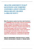 HEALTH ASSESMENT 55&comma;56&comma;57 QUESTIONS AND VERIFIED ANSWERS LATEST UPDATE 2024&vert;ALREADY GRADED A&plus;&sol;BRAND NEW&excl;&excl;&excl;