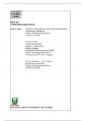 Exam &lpar;elaborations&rpar; MKT824 CONSUMER BEHAVIOUR  