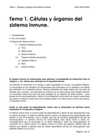 Tema 1. Células y órganos del sistema inmune