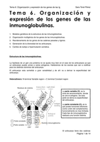 Tema 6. Organización y expresión de los genes de las inmunoglobulinas