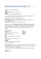 Summary Marketing
