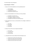 Treasury &lpar;115&rpar; meerkeuzevragen met antwoorden