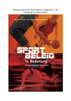 Samenvatting boek Sportbeleid in Nederland