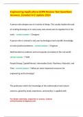 Engineering Applications EOPA Review Test Questions Answers&comma; &lbrack;Graded A&plus;&rsqb; Update 2024