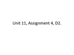 Unit 11, d2- Level 3 applied science