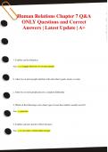 Human Relations  Q&A Only  Pack Questions and Correct Answers &vert; Latest Update &vert; A&plus;