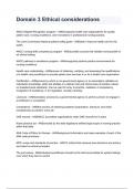 Domain 3 Ethical considerations questions and answers graded A&plus; by experts 2024&sol;2025